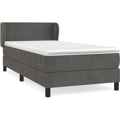 VidaXL Bett mit verstellbarem Kopfteil - Matratze, Samt, 100x200 cm VidaXL Bett mit verstellbarem Kopfteil - Matratze, Samt, 100x200 cm