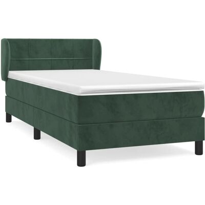 VidaXL Bett mit Samtgrün Dunkel 140x190cm VidaXL Bett mit Samtgrün Dunkel 140x190cm