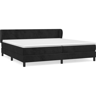 vidaXL Schwarzes Samtbett mit verstellbarem Kopfteil - Bett vidaXL Schwarzes Samtbett mit verstellbarem Kopfteil - Bett