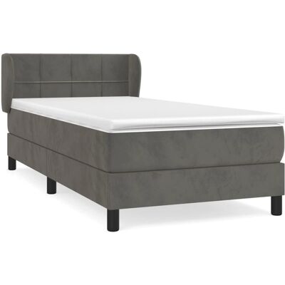 VidaXL Bett - Dunkelgrau Samt - 80x200 cm - Bett VidaXL Bett - Dunkelgrau Samt - 80x200 cm - Bett