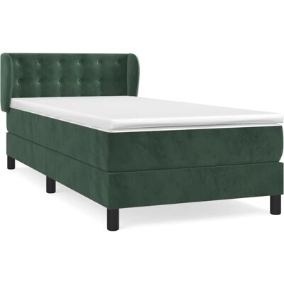 Lit VidaXL 3127580 - Velours vert foncé - Tête de lit réglable - Matelas inclus - Publicité Lit VidaXL 3127580 - Velours vert foncé - Tête de lit réglable - Matelas inclus - Publicité