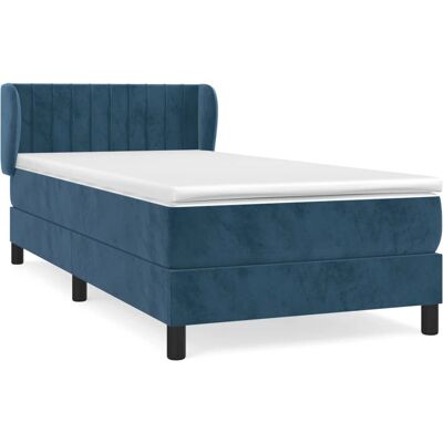 vidaXL Bett mit dunkelblauem Samt 80x200cm - Bett vidaXL Bett mit dunkelblauem Samt 80x200cm - Bett