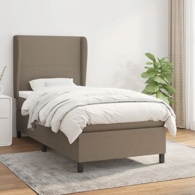 Jinlefu Grijs Taupe Bed met Verstelbaar Hoofdbord - Bed Jinlefu Grijs Taupe Bed met Verstelbaar Hoofdbord - Bed