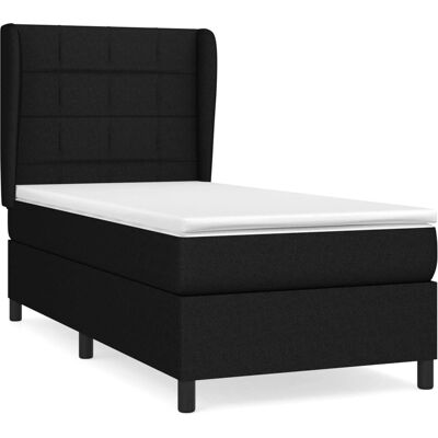vidaXL Schwarzes verstellbares Bett mit Taschenfederkernmatratze vidaXL Schwarzes verstellbares Bett mit Taschenfederkernmatratze