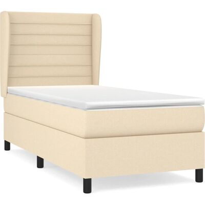 VidaXL 3128010 Bett - Verstellbares Kopfteil, Taschenfederkernmatratze, Creme VidaXL 3128010 Bett - Verstellbares Kopfteil, Taschenfederkernmatratze, Creme