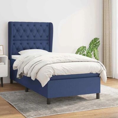 Maisonchic Blaues Einzelbett 80x200cm mit Matratze & Rahmen Maisonchic Blaues Einzelbett 80x200cm mit Matratze & Rahmen