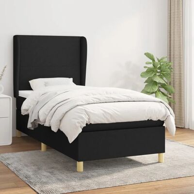 MAISONCHIC 90x190 cm Schwarzes Einzelbett - Bett MAISONCHIC 90x190 cm Schwarzes Einzelbett - Bett