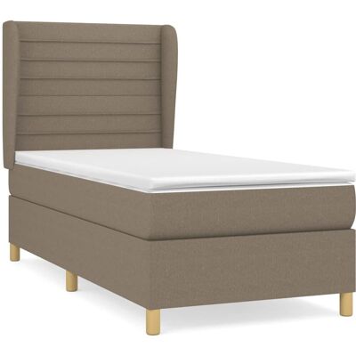 VidaXL 3128577 Bett - Grau Taupe - Unterstützendes Taschenfederkernmatratze - Bett mit verstellbarem Kopfteil VidaXL 3128577 Bett - Grau Taupe - Unterstützendes Taschenfederkernmatratze - Bett mit verstellbarem Kopfteil