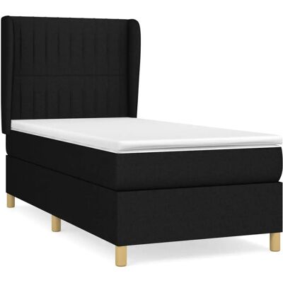 vidaXL Bett - Verstellbares Kopfteil - Taschenfederkernmatratze - Schwarz vidaXL Bett - Verstellbares Kopfteil - Taschenfederkernmatratze - Schwarz