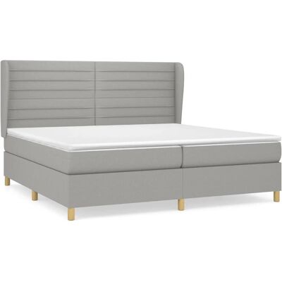vidaXL 3128709 Hellgraues Boxspringbett - Bett vidaXL 3128709 Hellgraues Boxspringbett - Bett