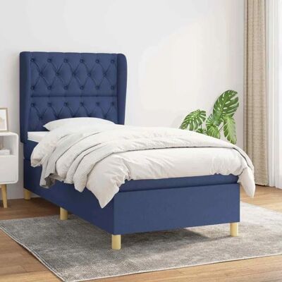 vidaXL - Bett mit Taschenfederkernmatratze - Blau vidaXL - Bett mit Taschenfederkernmatratze - Blau