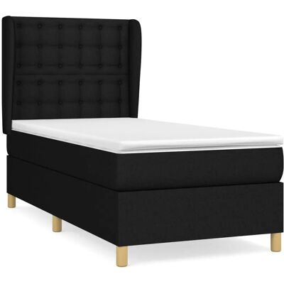 vidaXL Schwarzes Metallbett mit verstellbarem Kopfteil - Bett vidaXL Schwarzes Metallbett mit verstellbarem Kopfteil - Bett