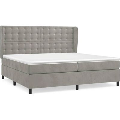 vidaXL Hellgraues Samtbetten - Bett vidaXL Hellgraues Samtbetten - Bett