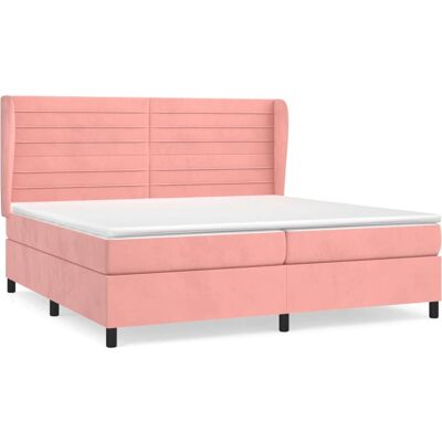 VidaXL Rosa Samtbettbett - Verstellbares Kopfteil & Taschenfederkernmatratze VidaXL Rosa Samtbettbett - Verstellbares Kopfteil & Taschenfederkernmatratze