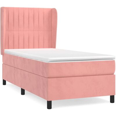 vidaXL Rosa Samt Bett mit Verstellbarem Kopfteil - Bett vidaXL Rosa Samt Bett mit Verstellbarem Kopfteil - Bett