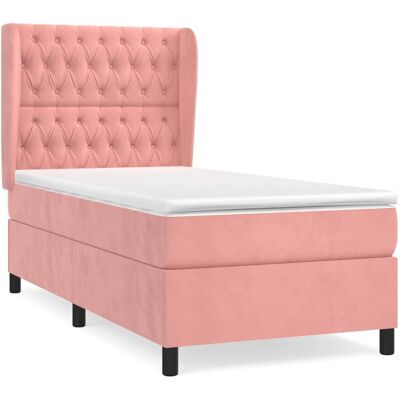 vidaXL Bett mit Samtrosa Finish - Bett vidaXL Bett mit Samtrosa Finish - Bett