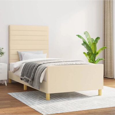 Estructura de cama Maisonchic con cabecero - Crema 100x200cm Estructura de cama Maisonchic con cabecero - Crema 100x200cm