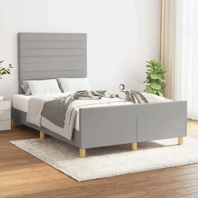 Maisonchic Bettgestell - Verstellbarer hellgrauer Kopfteil - Bettart Maisonchic Bettgestell - Verstellbarer hellgrauer Kopfteil - Bettart