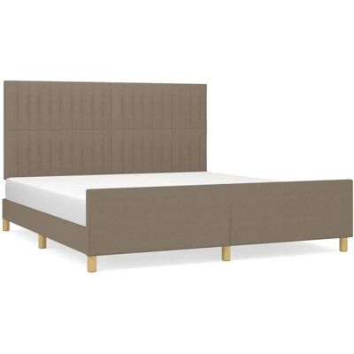 vidaXL Bettgestell 3125150 - Taupe mit Stützlatten vidaXL Bettgestell 3125150 - Taupe mit Stützlatten