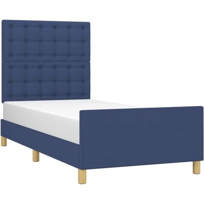 Estructura de cama de tela azul Vidaxl - 100x200 cm Estructura de cama de tela azul Vidaxl - 100x200 cm