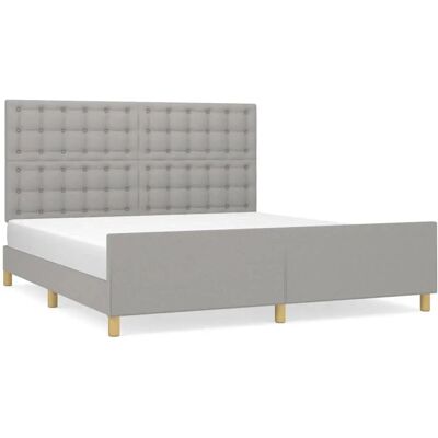 VidaXL Bettgestell - Verstellbar, Hellgrau, 160x200 cm - Bettgestell VidaXL Bettgestell - Verstellbar, Hellgrau, 160x200 cm - Bettgestell