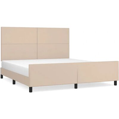 vidaXL Bettgestell mit Kopfteil - 180x200cm - Kunstleder vidaXL Bettgestell mit Kopfteil - 180x200cm - Kunstleder