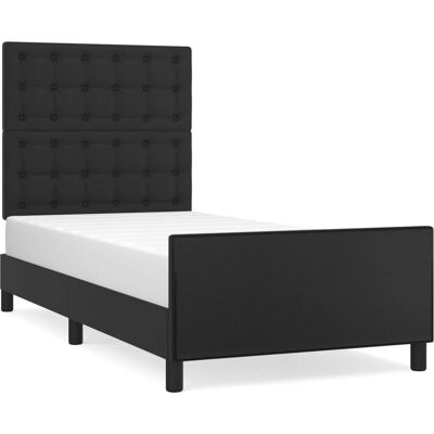 VidaXL 3125469 Bettgestell - Verstellbares Kopfteil - Stützende Latten - Schwarz VidaXL 3125469 Bettgestell - Verstellbares Kopfteil - Stützende Latten - Schwarz
