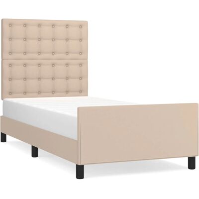 vidaXL Bettgestell mit Kopfteil - 100x200cm - Braun vidaXL Bettgestell mit Kopfteil - 100x200cm - Braun