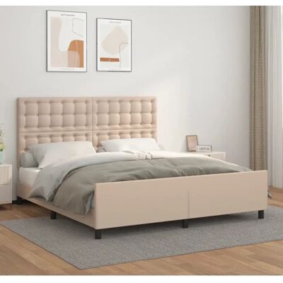 vidaXL Bettgestell mit Kopfteil - 160x200 cm - Bettart vidaXL Bettgestell mit Kopfteil - 160x200 cm - Bettart