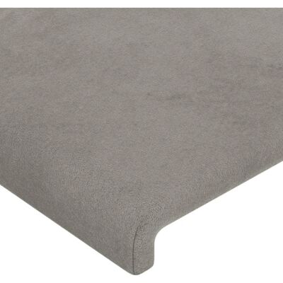MAISONCHIC Bettgestell mit Kopfteil - 160x200cm Hellgrau Samt MAISONCHIC Bettgestell mit Kopfteil - 160x200cm Hellgrau Samt