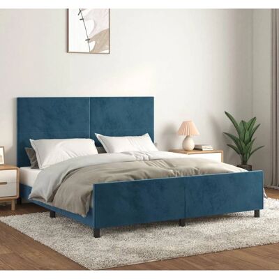vidaXL Bettgestell mit Samtheköf - 180x200 cm - Schlafzimmer vidaXL Bettgestell mit Samtheköf - 180x200 cm - Schlafzimmer