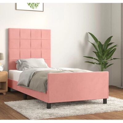vidaXL Bettrahmen mit Samthebkopf - 90x200 cm vidaXL Bettrahmen mit Samthebkopf - 90x200 cm