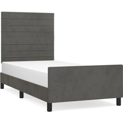 vidaXL Bettgestell - Dunkelgrau - 90x190 cm - Bettgestell vidaXL Bettgestell - Dunkelgrau - 90x190 cm - Bettgestell