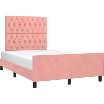 MAISONCHIC Rosa Samtbettgestell mit Höhenverstellbarem Kopfteil - Bett MAISONCHIC Rosa Samtbettgestell mit Höhenverstellbarem Kopfteil - Bett