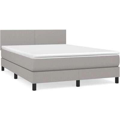 vidaXL Bett mit verstellbarem Kopfteil - Matratze 140x200cm vidaXL Bett mit verstellbarem Kopfteil - Matratze 140x200cm