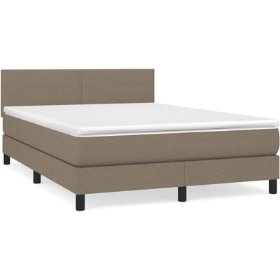 vidaXL 3139909 Bett - Taupe Taschenfederkernmatratze & Gestell vidaXL 3139909 Bett - Taupe Taschenfederkernmatratze & Gestell
