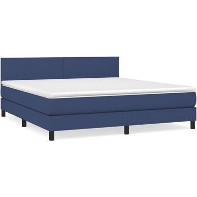 vidaXL Boxspringbett mit Matratze - Blau - Bettart vidaXL Boxspringbett mit Matratze - Blau - Bettart