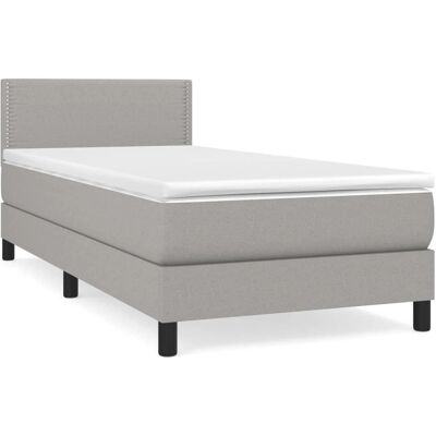 VidaXL Bett - Taschenfeder, Hellgrau, 100x200cm VidaXL Bett - Taschenfeder, Hellgrau, 100x200cm