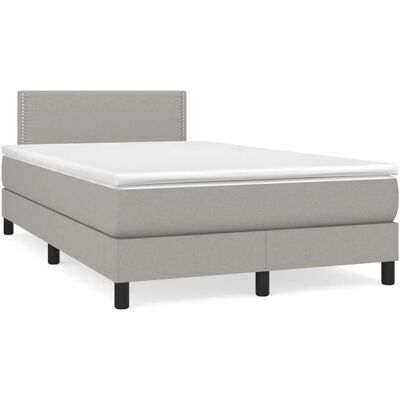 vidaXL Hellgraues Bett mit Taschenfederkern - Bett vidaXL Hellgraues Bett mit Taschenfederkern - Bett