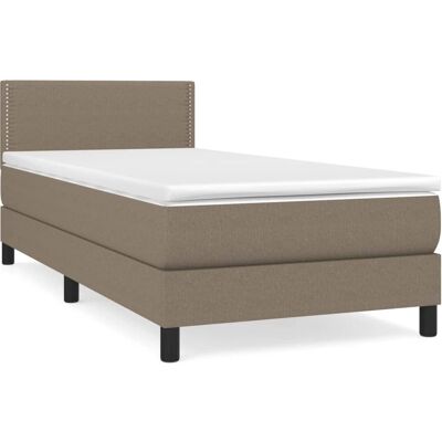 vidaXL Boxspringbett mit Matratze - 180x200 cm Taupe vidaXL Boxspringbett mit Matratze - 180x200 cm Taupe