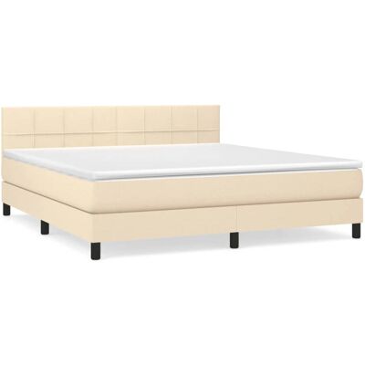 VidaXL Cremebett mit Taschenfederkernmatratze VidaXL Cremebett mit Taschenfederkernmatratze