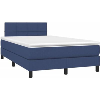 vidaXL Boxspringbett - Blau, 200x200cm, Modell: Block vidaXL Boxspringbett - Blau, 200x200cm, Modell: Block