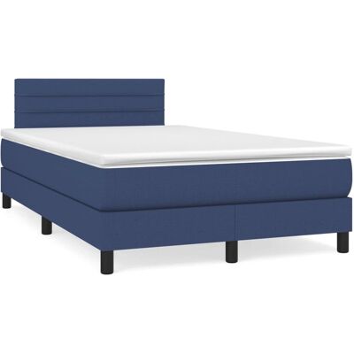 vidaXL Bett mit Blauem Matratze - Langlebiger Support & Verstellbares Kopfteil vidaXL Bett mit Blauem Matratze - Langlebiger Support & Verstellbares Kopfteil