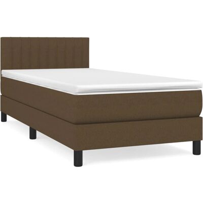 Lit marron foncé avec matelas à ressorts ensachés - Lit - Publicité Lit marron foncé avec matelas à ressorts ensachés - Lit - Publicité