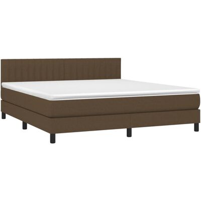 VidaXL Dunkelbraunes 160x200cm Bett - Matratze & Gestell VidaXL Dunkelbraunes 160x200cm Bett - Matratze & Gestell