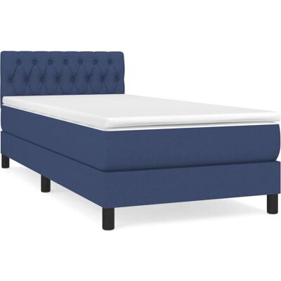 vidaXL 3140279 Bett - Blau - Taschenfederkernmatratze vidaXL 3140279 Bett - Blau - Taschenfederkernmatratze