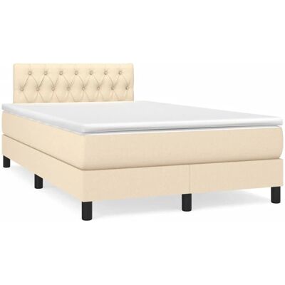 VidaXL Bett in Creme - Verstellbares Kopfteil & Taschenfederkernmatratze VidaXL Bett in Creme - Verstellbares Kopfteil & Taschenfederkernmatratze