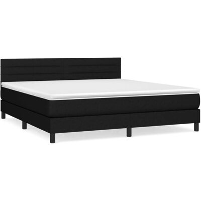 vidaXL Schwarzes 160x200cm Boxspring Bett vidaXL Schwarzes 160x200cm Boxspring Bett