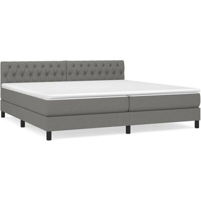 vidaXL 3140322 Bett mit Matratze - Modernes Dunkelgrau 200x200 cm vidaXL 3140322 Bett mit Matratze - Modernes Dunkelgrau 200x200 cm