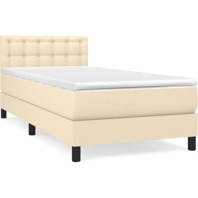 VidaXL Creme Bett mit Taschenfederkernmatratze - Bett VidaXL Creme Bett mit Taschenfederkernmatratze - Bett
